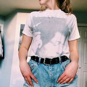 Authentic Jimi Hendrix white crop top t-shirt